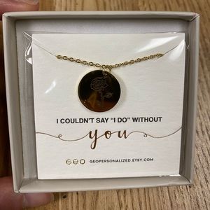 Bridesmaid proposal necklace